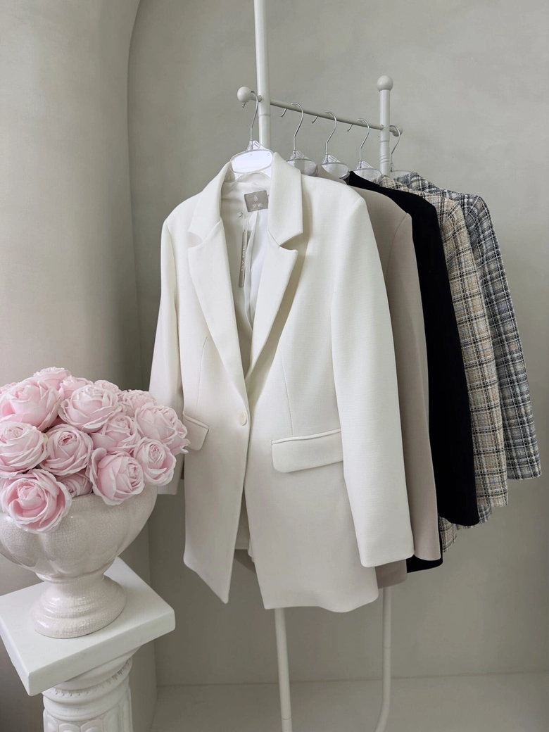 Marynarka LONG krata – szara