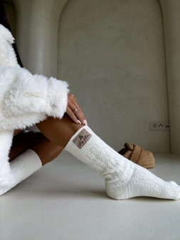 Skarpety WOOL – ecru