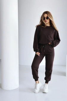 Bluza damska BG Basic | gorzka czekolada