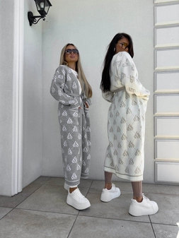 Kardigan płaszcz ANDREA – szary