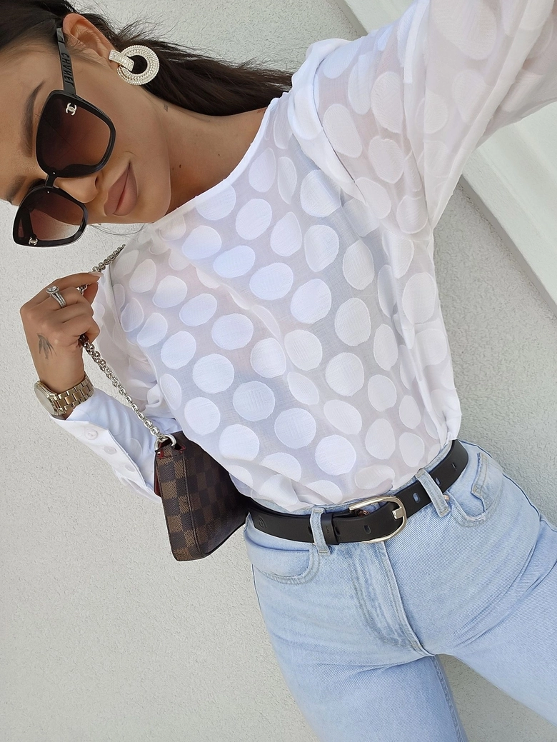 Bluzka MONICA koła - białe C18615