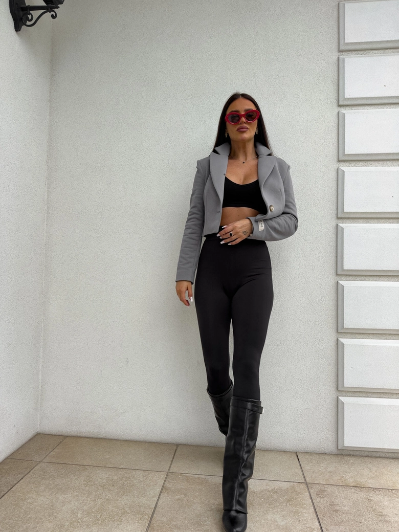 Marynarka dresowa SLIM - szara