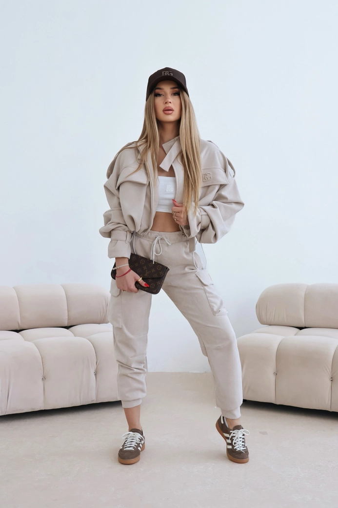 Spodnie damskie BG Army | beż