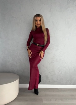 Komplet DIAMOND - bordowy N17771