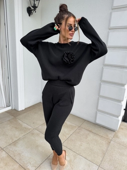 Komplet DELANI LONG – czarny N16667