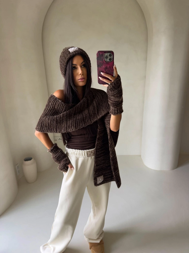 Komplet ALASKA - czekoladowy