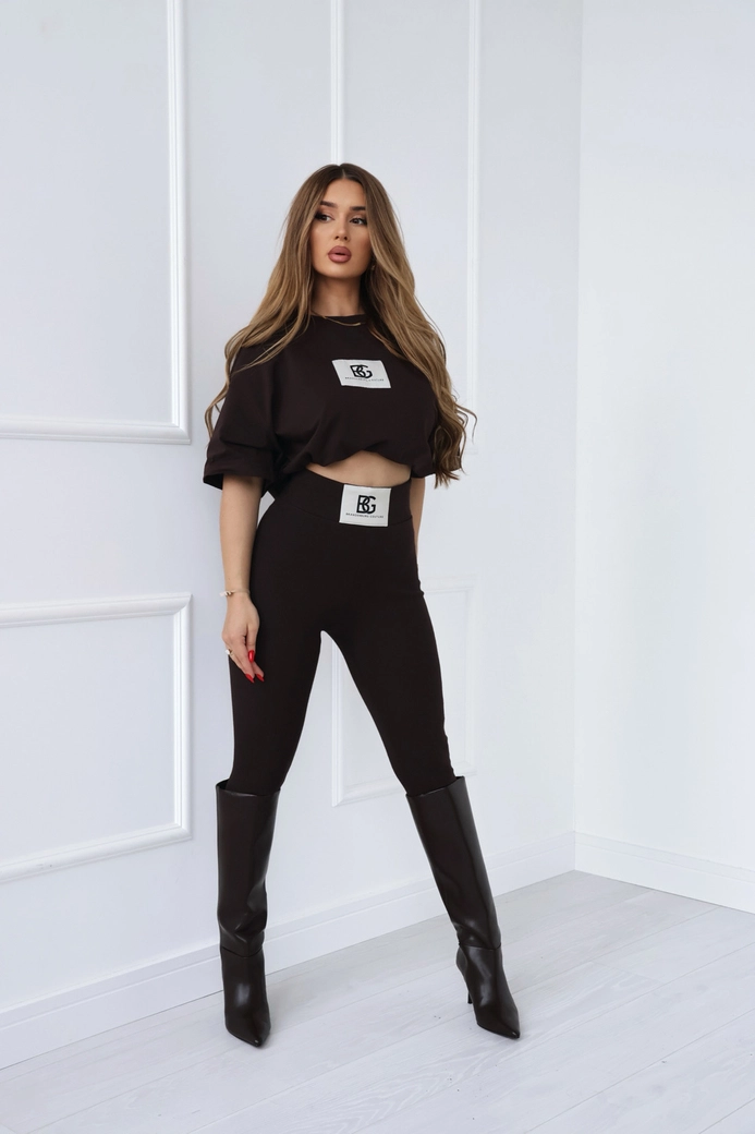 T-Shirt damski BG Bing | gorzka czekolada