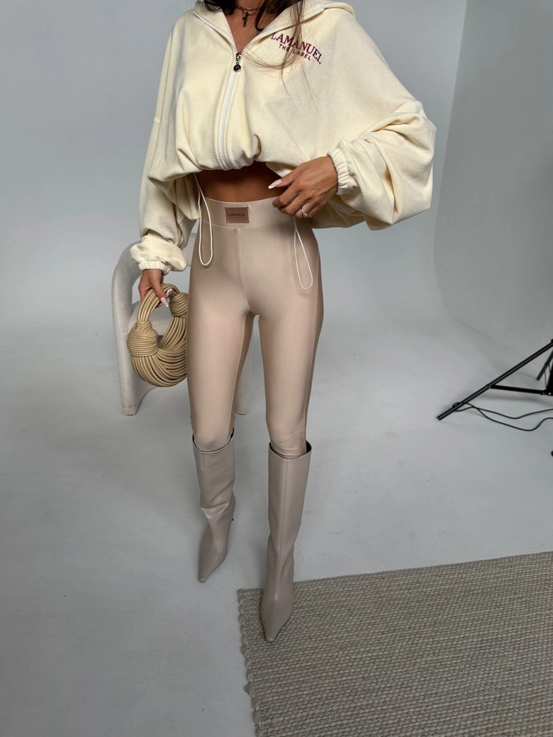 Legginsy FAMOUS beż