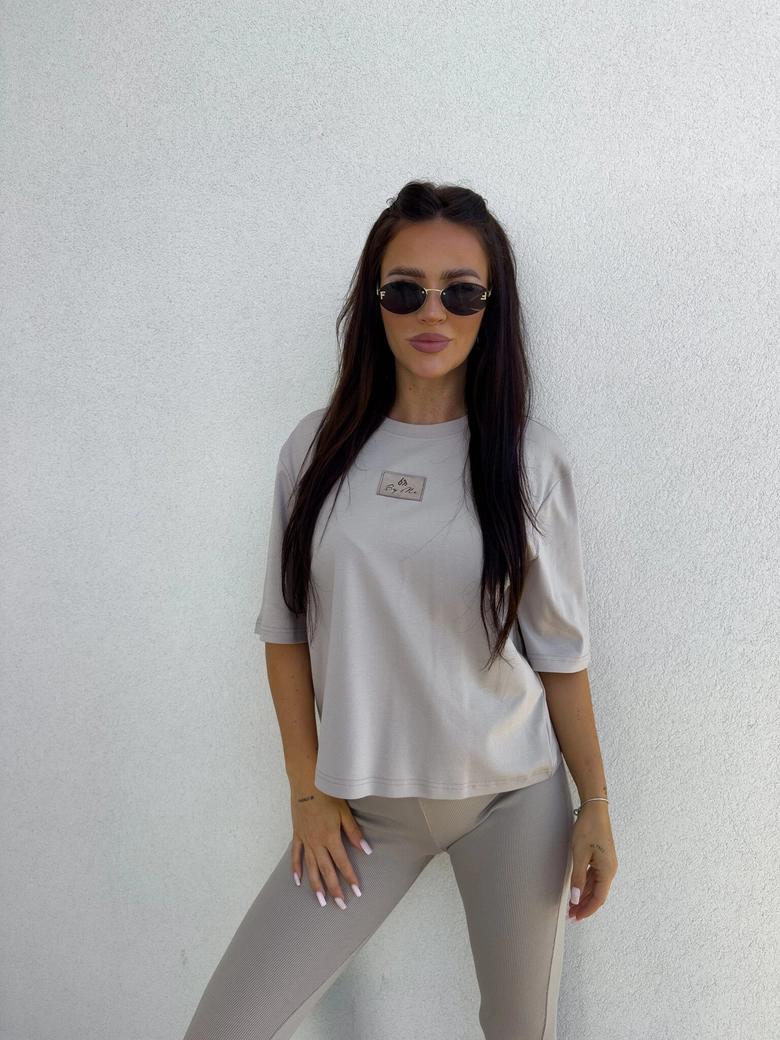 T-SHIRT COTTON - taupe