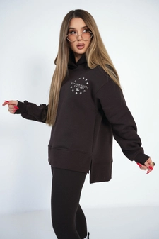 Bluza damska BG Cloud | gorzka czekolada