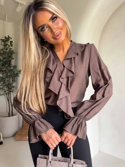 Bluzka ZARRA - czekoladowa