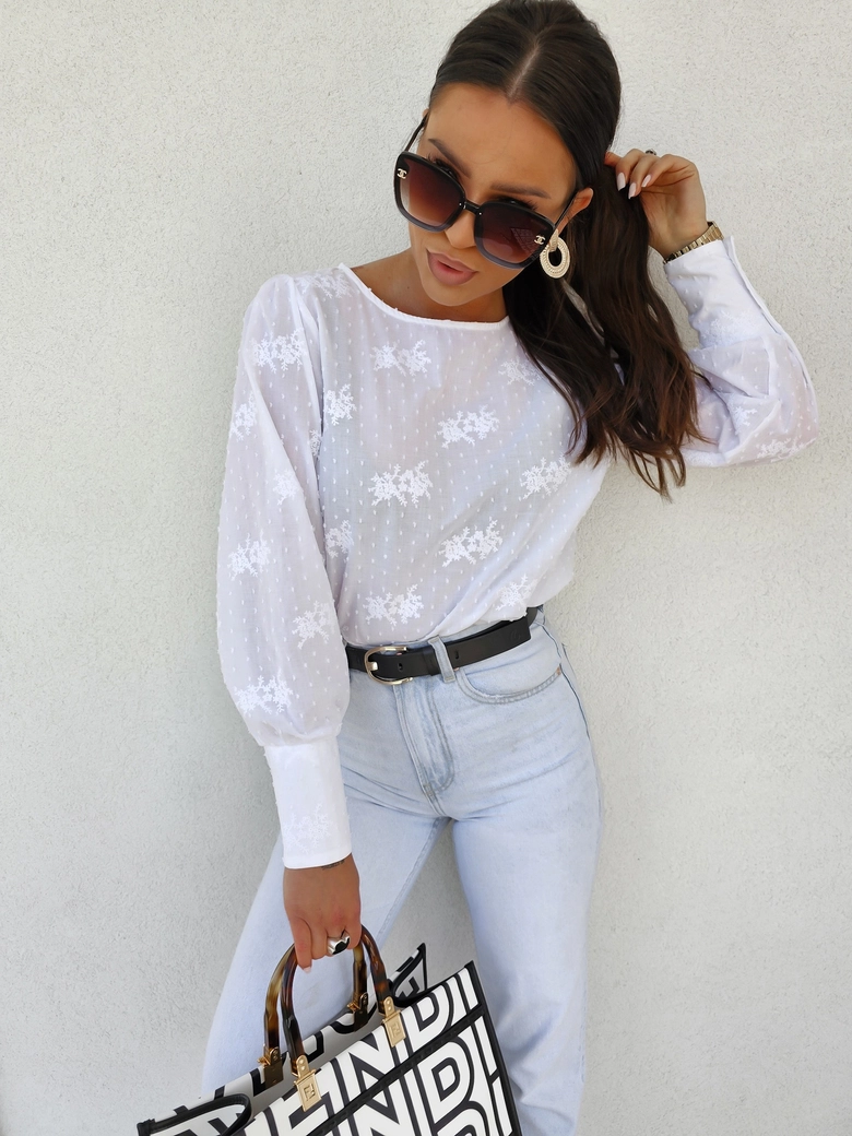 Bluzka MONICA kropeczki - ecru C18617