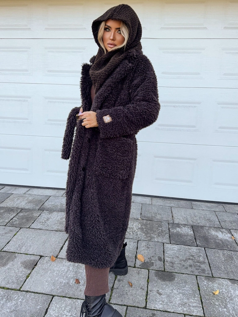 Płaszcz FUR – czekoladowy