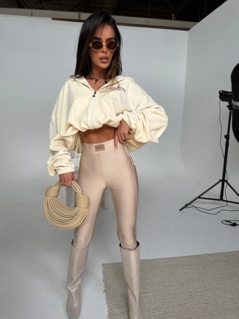 Legginsy FAMOUS beż