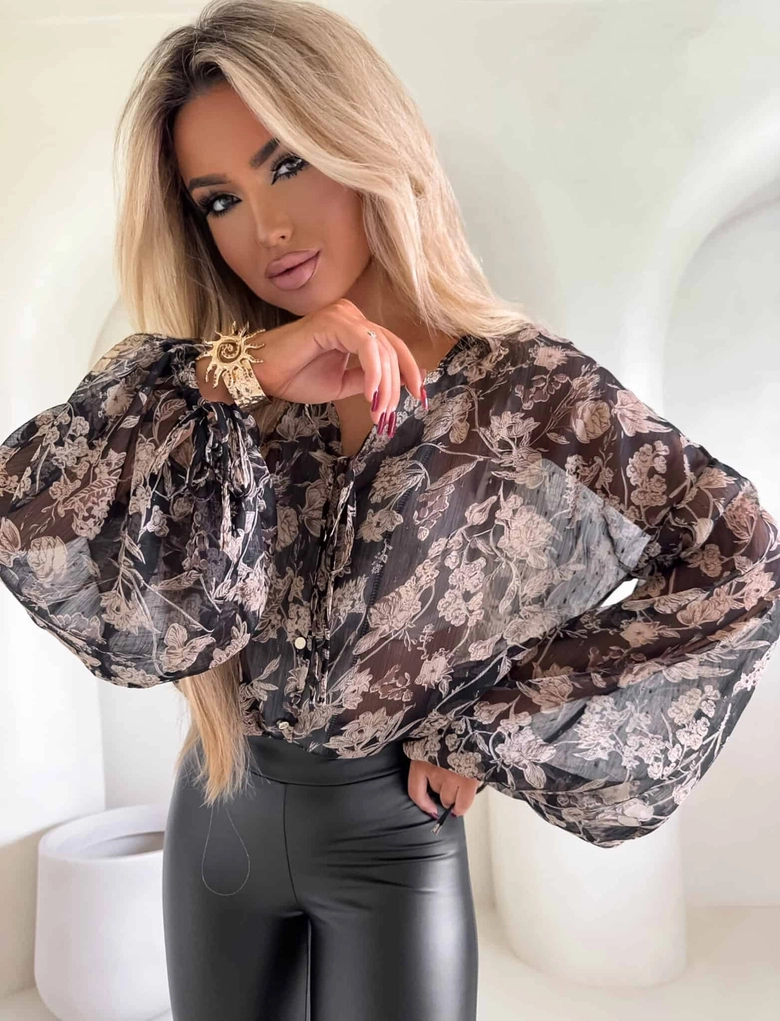 Bluzka LISBONA - flowers