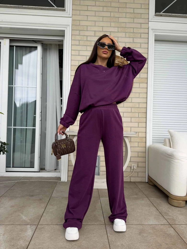 Komplet SYDNEY - śliwka DOSTĘPNY OD 06.10.2025r.