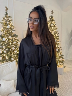 Szlafrok PEARL czarny