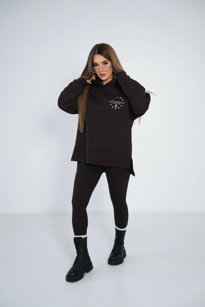 Bluza damska BG Cloud | gorzka czekolada