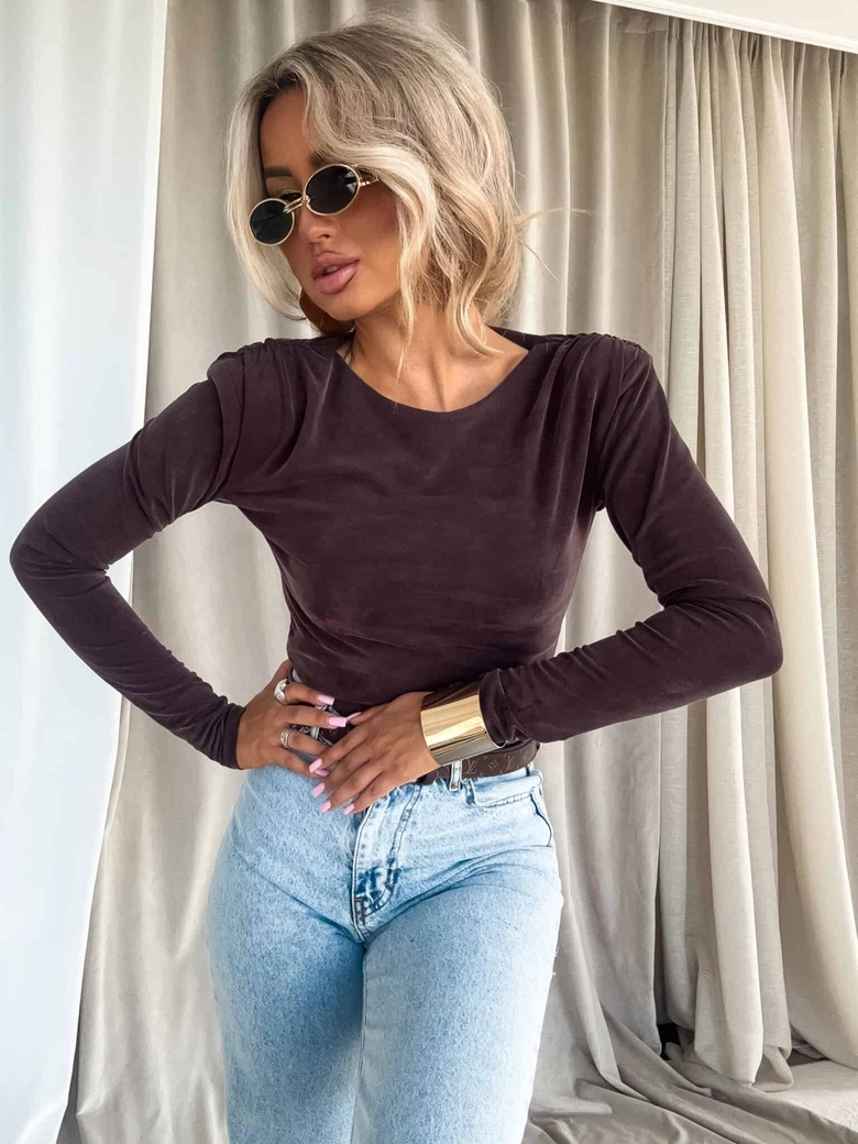 Bluzka LAMIA – czekoladowa