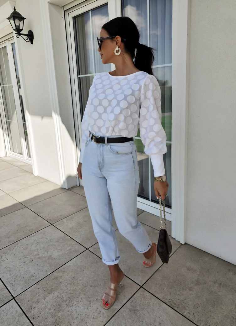 Bluzka MONICA koła - białe C18615