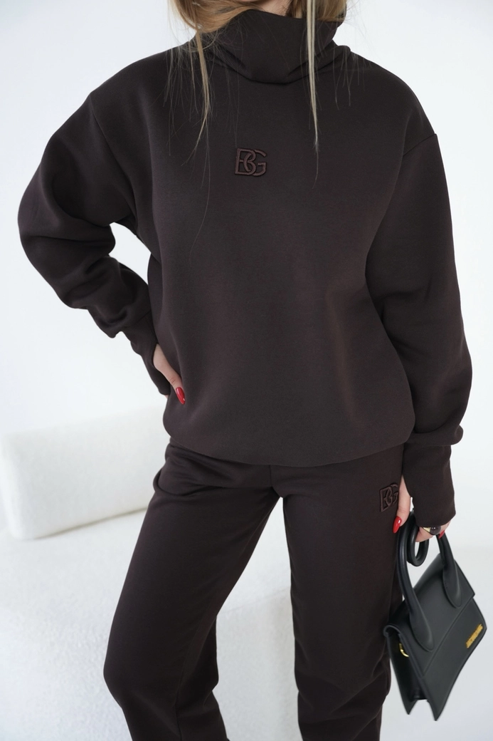 Bluza damska BG Say yes | gorzka czekolada