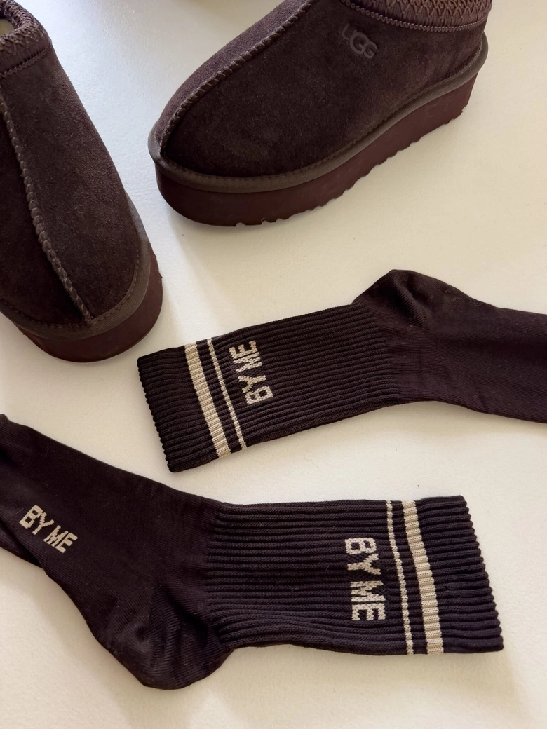 Skarpetki STRIPE – czekoladowe