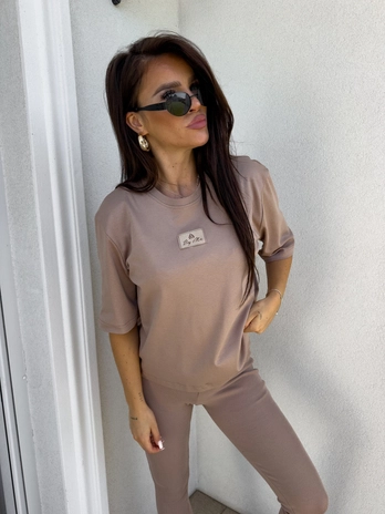 T-SHIRT COTTON - mokka