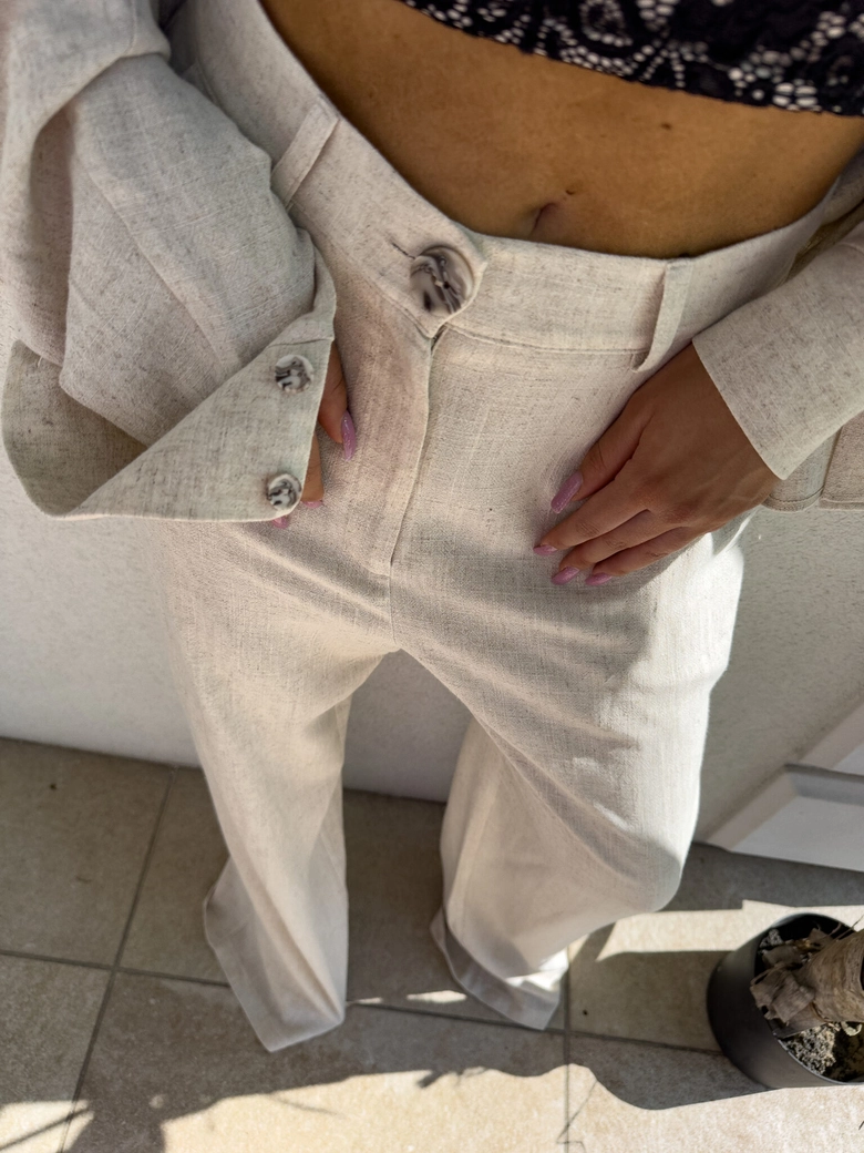 Spodnie SIMPLE natural - jasny beż