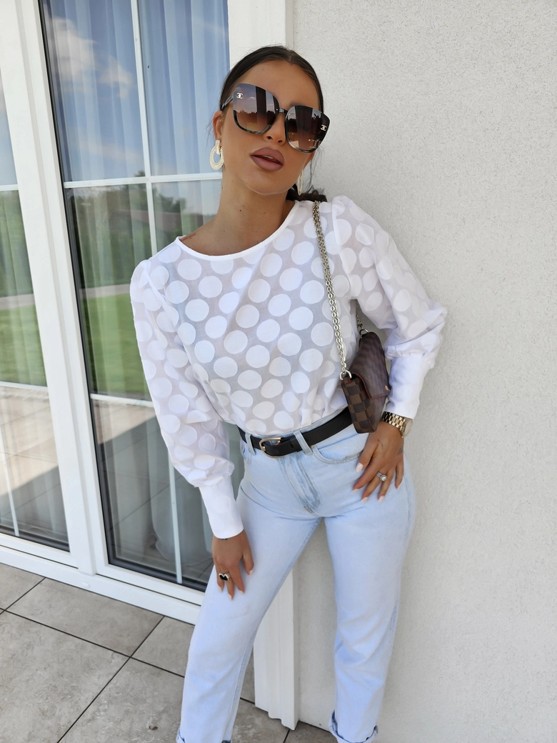 Bluzka MONICA koła - białe C18615