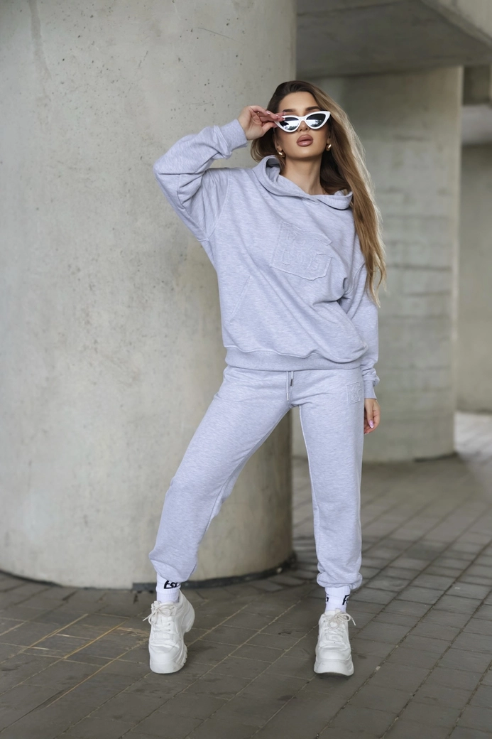 Dres damski BG Matchy | szary melanż