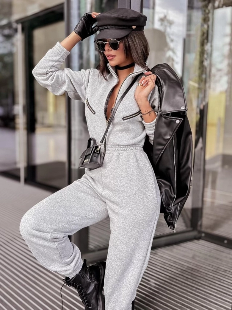 Kombinezon szary melanż Barb B293