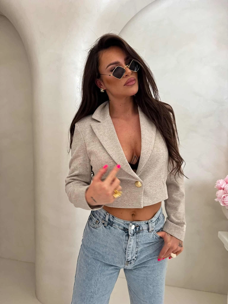 Marynarka SLIM melange - multi