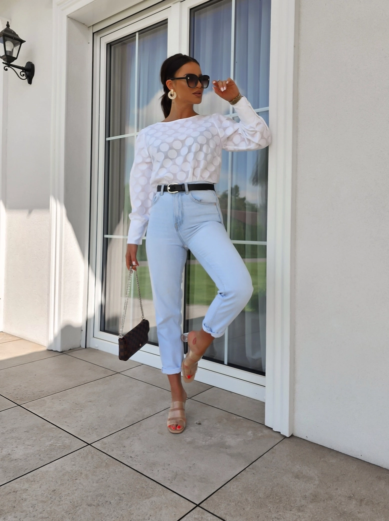 Bluzka MONICA koła - białe C18615