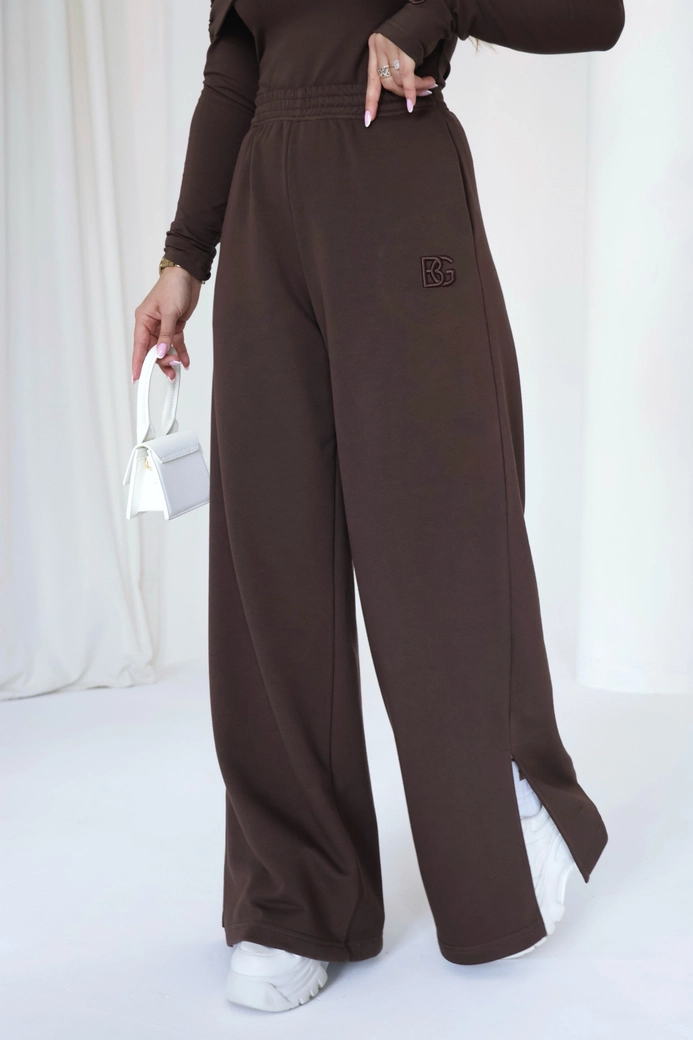 Spodnie damskie BG Fancy | czekolada