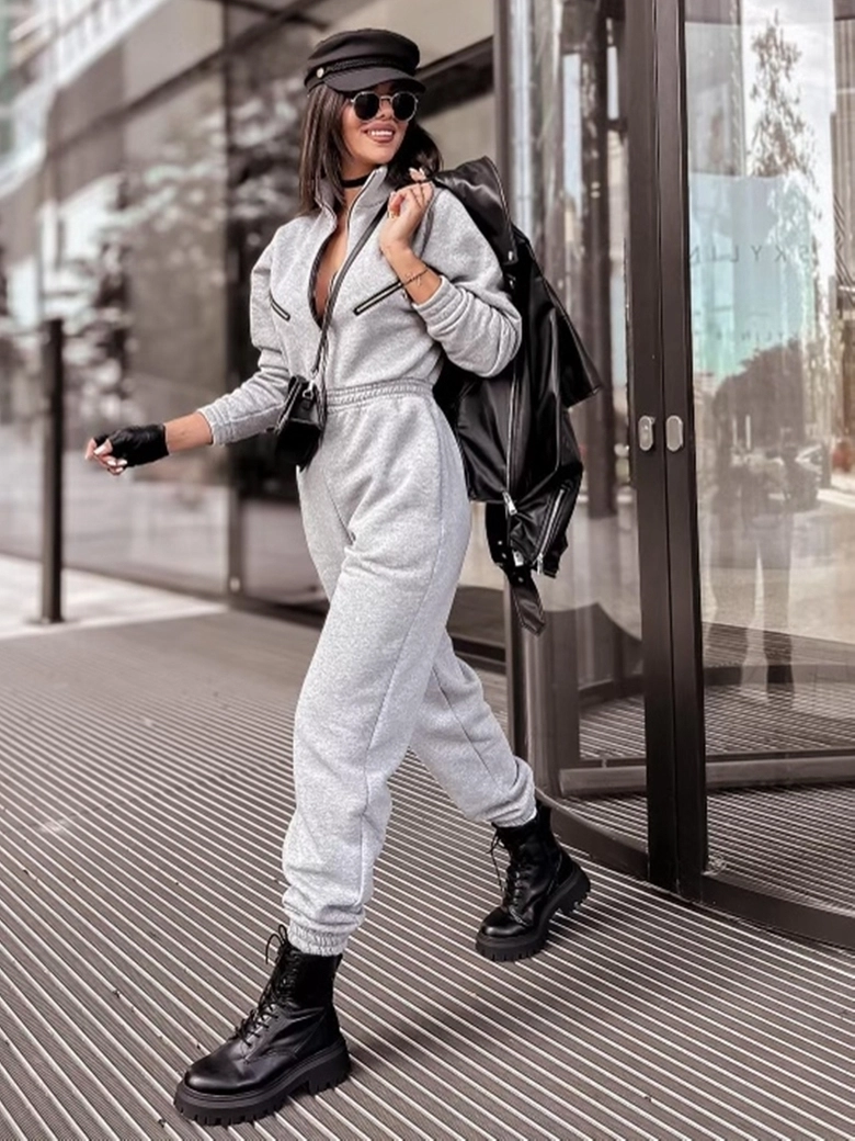 Kombinezon szary melanż Barb B293