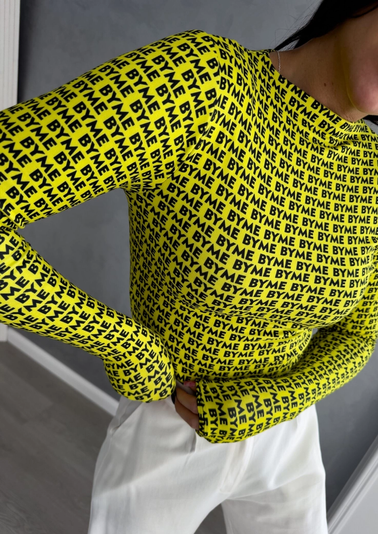 Bluzka SKIN literki – żółte