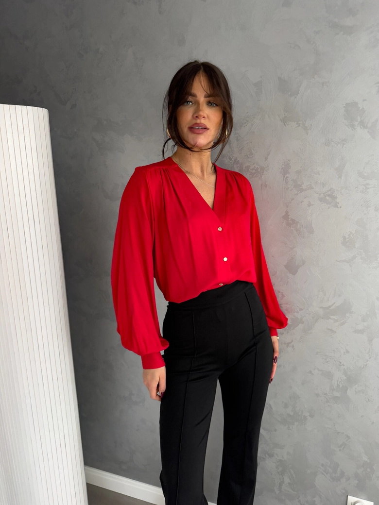 Koszula RUFFLES – czerwona