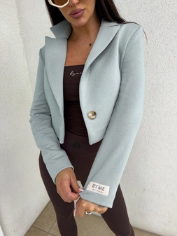 Marynarka dresowa SLIM - szałwiowa