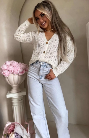 Sweter WOOD – ecru