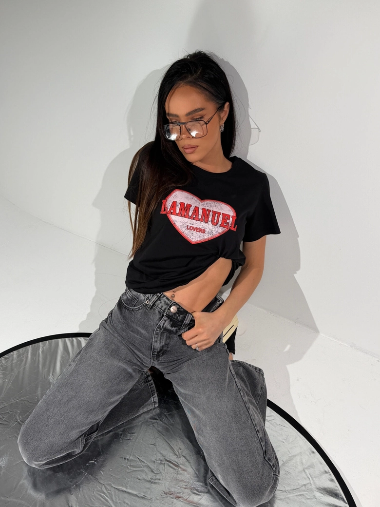 Tshirt LOVERS czarny