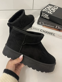 Buty emu śniegowce na platformie czarne I603