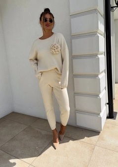 Komplet DELANI LONG – jasny beż N17239