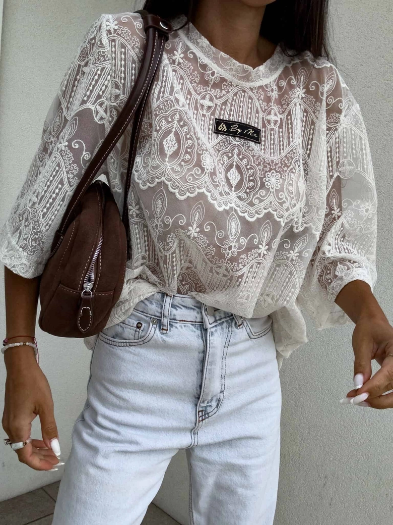 Bluzka PEROLA – ecru