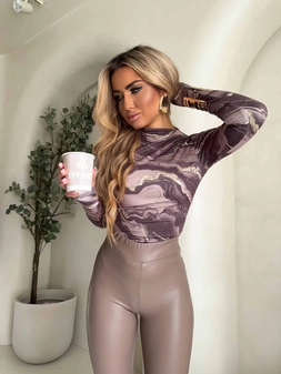 Bluzka SKIN MARMUREK – mokka