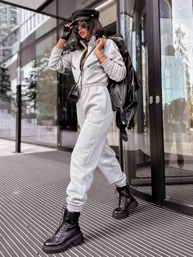 Kombinezon szary melanż Barb B293