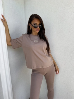 T-SHIRT COTTON - mokka