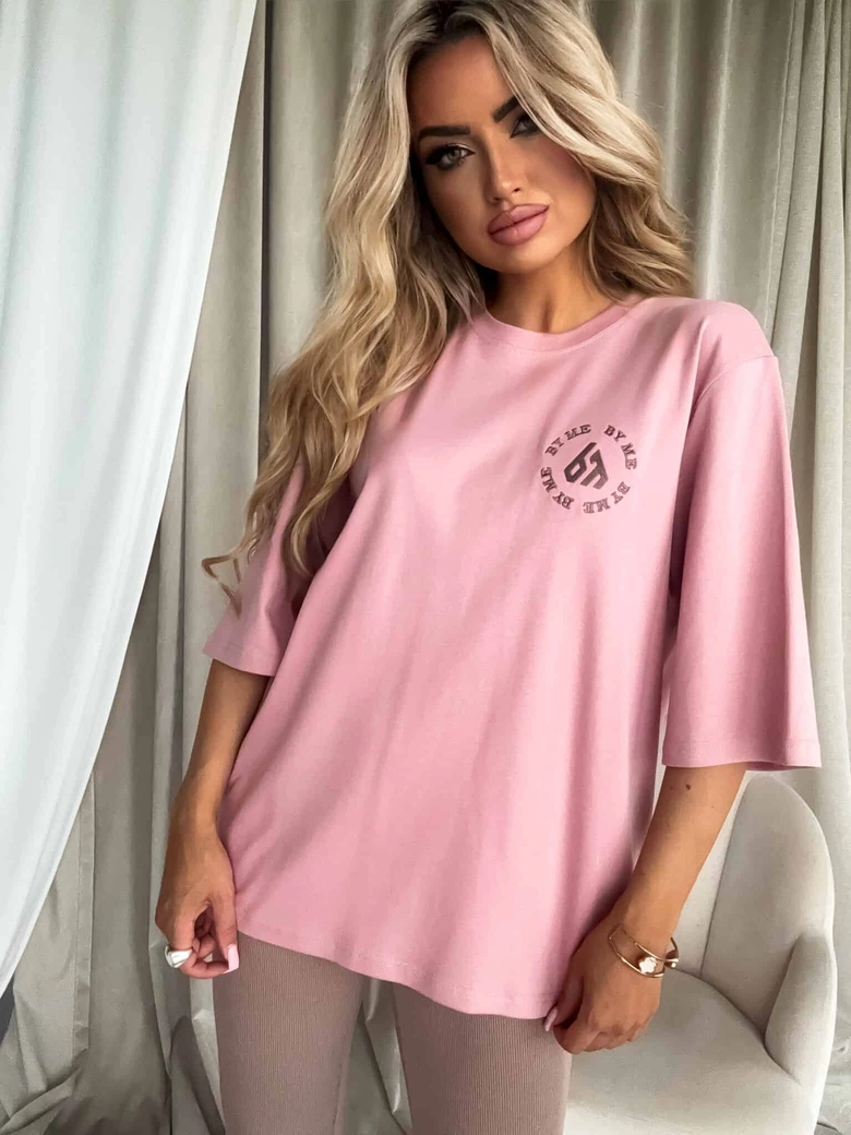 T-SHIRT PREMIUM - brudny róż