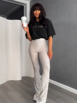 Legginsy DZWONY - prążkowane