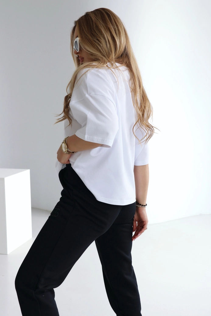 T-Shirt damski BG Ocean | biały-czarny