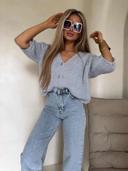 Kardigan ROYAL - chłodny błękit